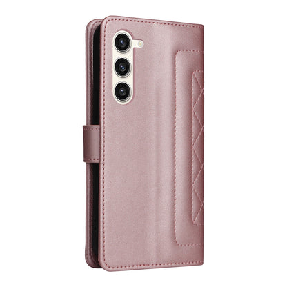 Samsung Galaxy S23+ 5G Diamond Lattice Leather Flip Phone Case - Durable and Convenient Holder with Precision Cutouts
