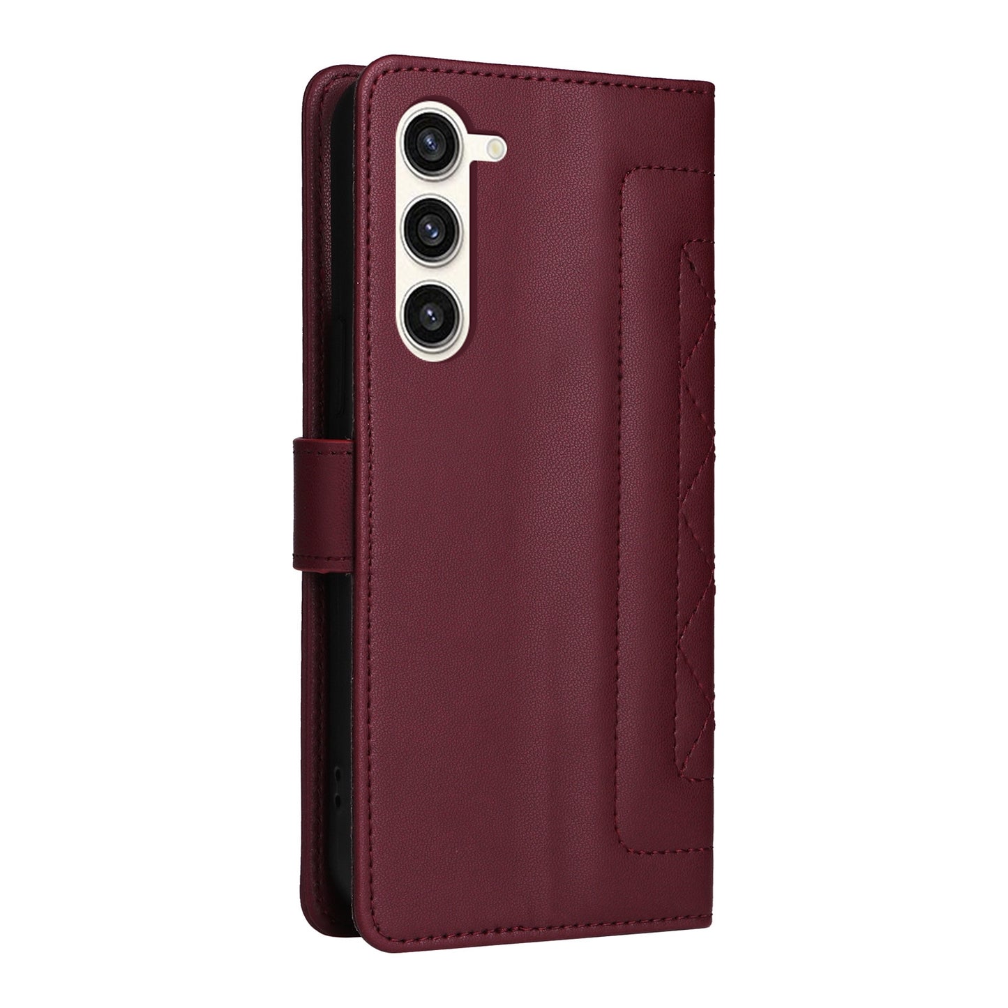 Samsung Galaxy S23+ 5G Diamond Lattice Leather Flip Phone Case - Durable and Convenient Holder with Precision Cutouts