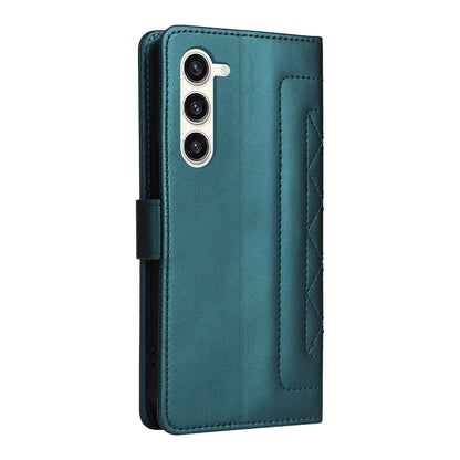 Samsung Galaxy S23+ 5G Diamond Lattice Leather Flip Phone Case - Durable and Convenient Holder with Precision Cutouts