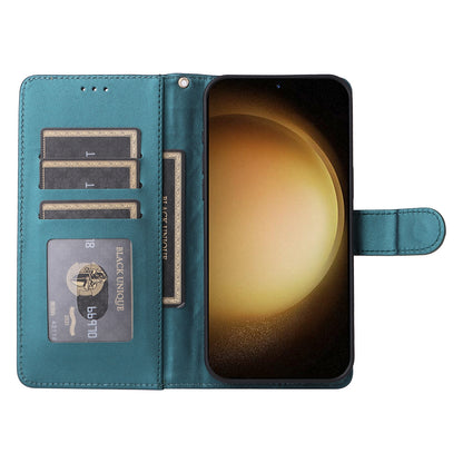 Samsung Galaxy S23+ 5G Diamond Lattice Leather Flip Phone Case - Durable and Convenient Holder with Precision Cutouts