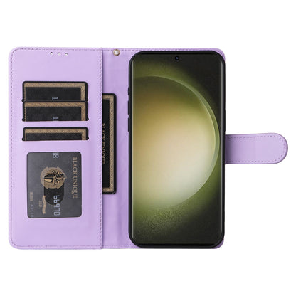 Samsung Galaxy S23 Ultra 5G Diamond Lattice Leather Flip Phone Case - Durable and Convenient Holder with Precision Cutouts