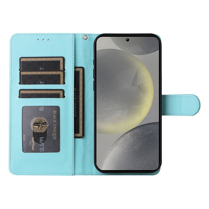 Samsung Galaxy S24 5G Diamond Lattice Leather Flip Phone Case - Durable and Convenient Holder with Precision Cutouts