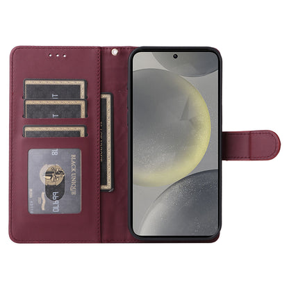 Samsung Galaxy S24 5G Diamond Lattice Leather Flip Phone Case - Durable and Convenient Holder with Precision Cutouts