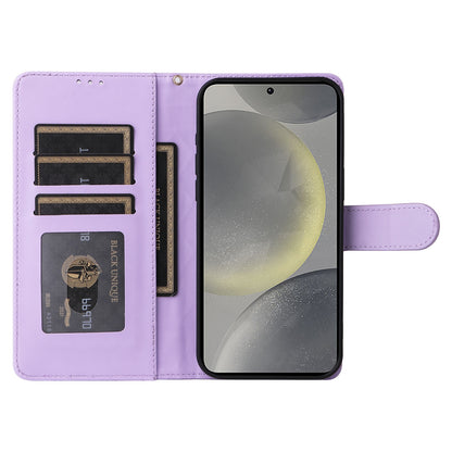 Samsung Galaxy S24+ 5G Diamond Lattice Leather Flip Phone Case - Durable and Convenient Holder with Precision Cutouts