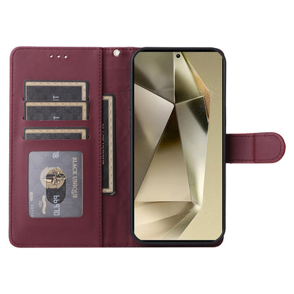 Samsung Galaxy S24 Ultra 5G Diamond Lattice Leather Flip Phone Case - Durable and Convenient Holder with Precision Cutouts