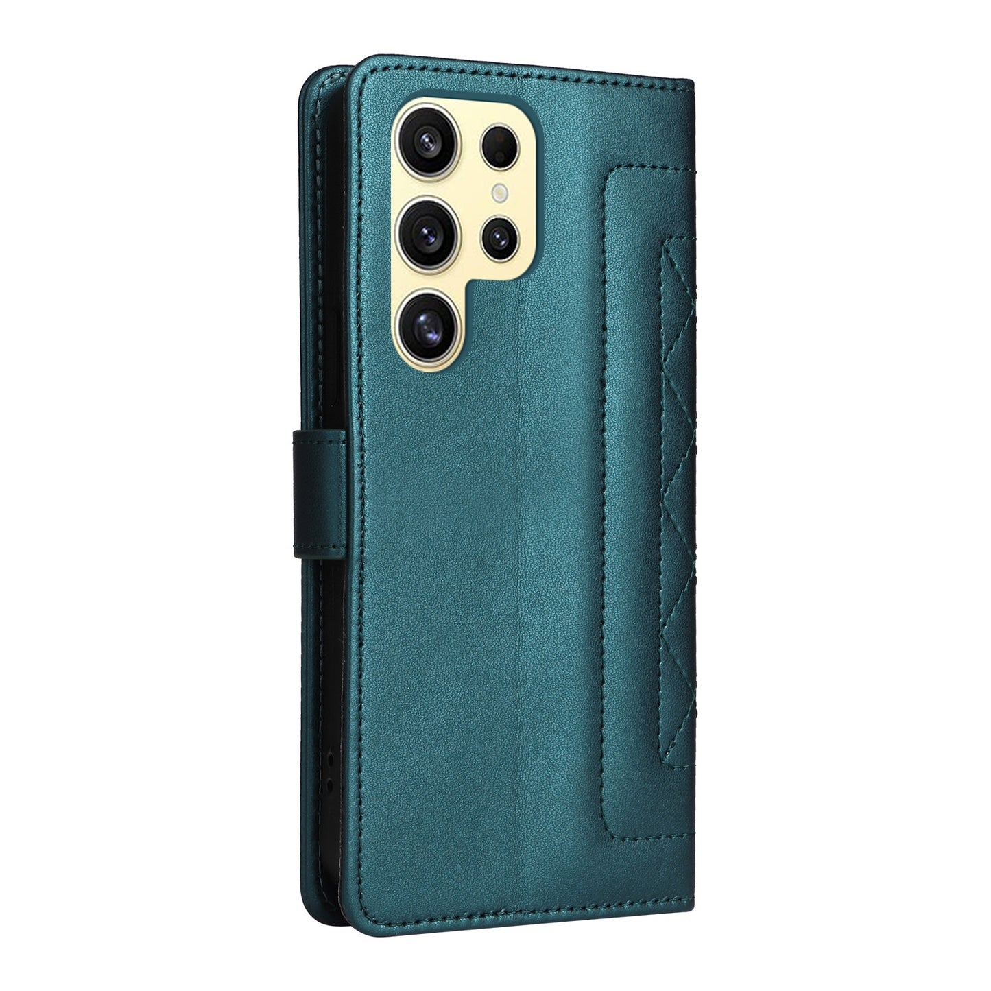 Samsung Galaxy S24 Ultra 5G Diamond Lattice Leather Flip Phone Case - Durable and Convenient Holder with Precision Cutouts