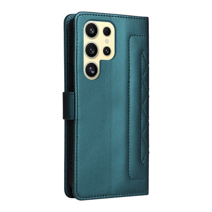 Samsung Galaxy S24 Ultra 5G Diamond Lattice Leather Flip Phone Case - Durable and Convenient Holder with Precision Cutouts