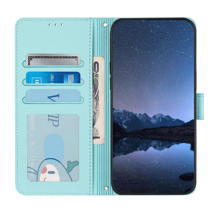 OPPO A11s 4G Cat and Rat Embossed Pattern, RFID Leather Phone Case with Lanyard, Kickstand, and Wallet Features