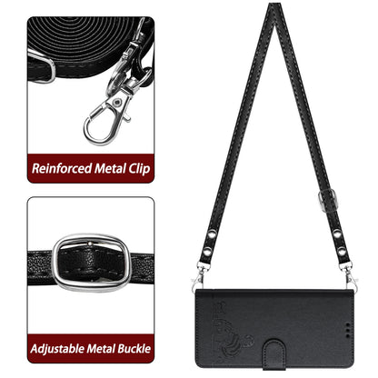 For vivo Y200 5G Global Cat and Rat Embossed Pattern, RFID Leather Phone Case with Lanyard, Kickstand, and Wallet Features
