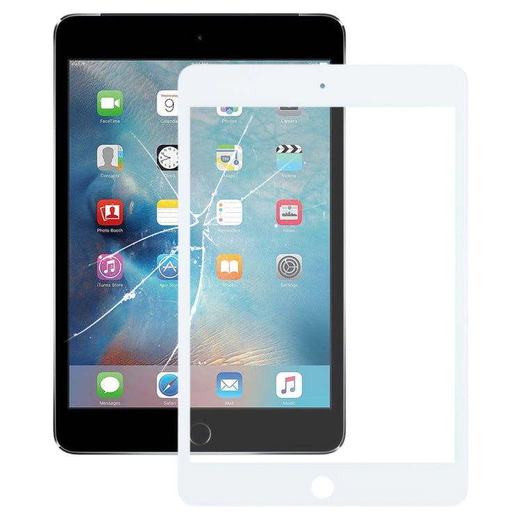 iPad Mini 4 Front Screen Outer Glass Lens Replacement with OCA Adhesive (White) - Test Before Installation