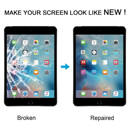 iPad Mini 4 Front Screen Outer Glass Lens Replacement with OCA Adhesive (White) - Test Before Installation