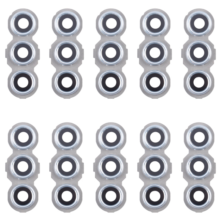 Original Rear Camera Lens Cover (Silver) for Samsung Galaxy C55 SM-C556 - 10pcs Replacement Set