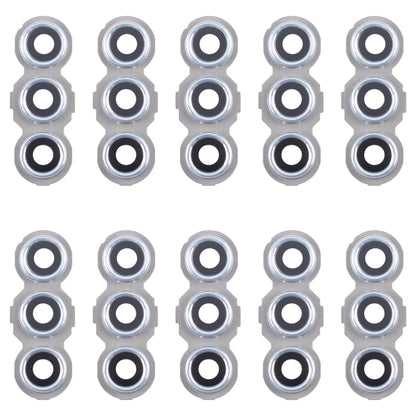 Original Rear Camera Lens Cover (Silver) for Samsung Galaxy C55 SM-C556 - 10pcs Replacement Set