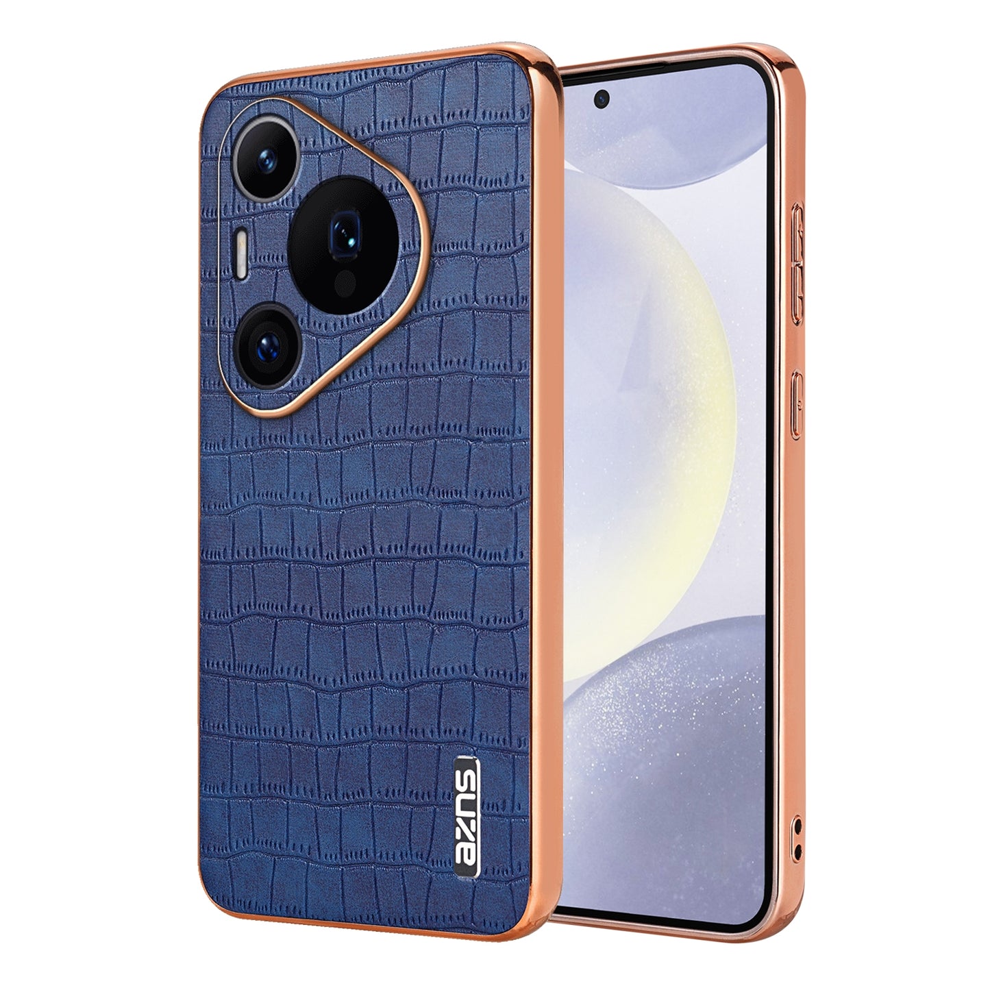 Huawei Pura 70 Pro/70 Pro+ Luxury Case - Electroplated Frame, Crocodile Texture Leather, Full Coverage Protection, Anti-Fingerprint & Shockproof