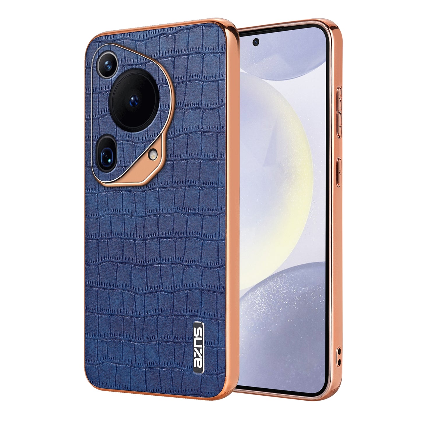 Huawei Pura 70 Ultra Luxury Case - Electroplated Frame, Crocodile Texture Leather, Full Coverage Protection, Anti-Fingerprint & Shockproof