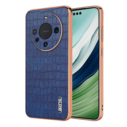 Huawei Mate 60/60 Pro+ Luxury Case - Electroplated Frame, Crocodile Texture Leather, Full Coverage Protection, Anti-Fingerprint & Shockproof