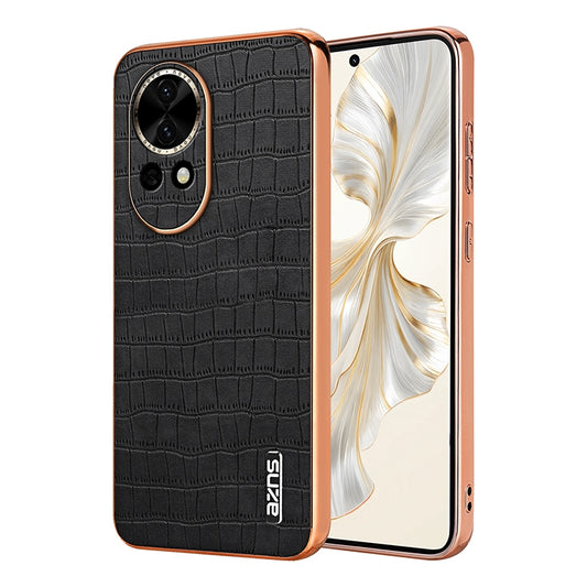 Huawei nova 13 Luxury Case - Electroplated Frame, Crocodile Texture Leather, Full Coverage Protection, Anti-Fingerprint & Shockproof