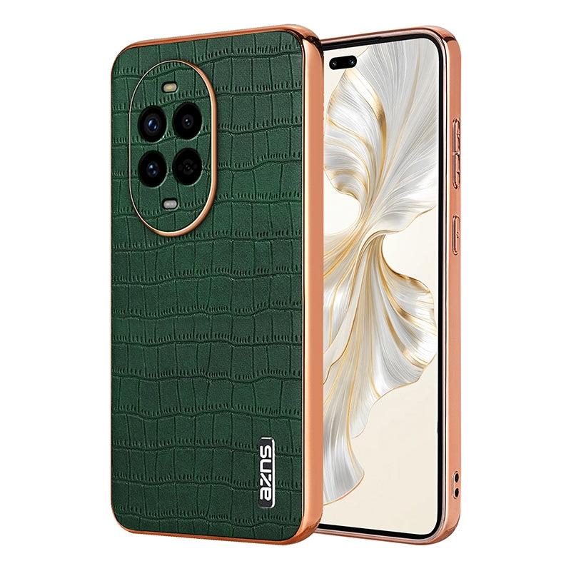 Huawei nova 13 Pro Luxury Case - Electroplated Frame, Crocodile Texture Leather, Full Coverage Protection, Anti-Fingerprint & Shockproof