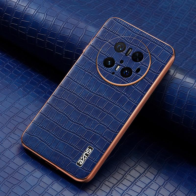 Huawei Mate 70 Pro/70 Pro+ Luxury Case - Electroplated Frame, Crocodile Texture Leather, Full Coverage Protection, Anti-Fingerprint & Shockproof