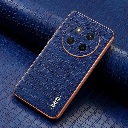 Honor X60 Pro Luxury Case - Electroplated Frame, Crocodile Texture Leather, Full Coverage Protection, Anti-Fingerprint & Shockproof