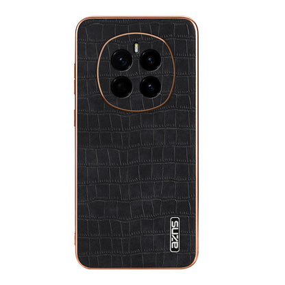 Honor Magic7 Luxury Case - Electroplated Frame, Crocodile Texture Leather, Full Coverage Protection, Anti-Fingerprint & Shockproof