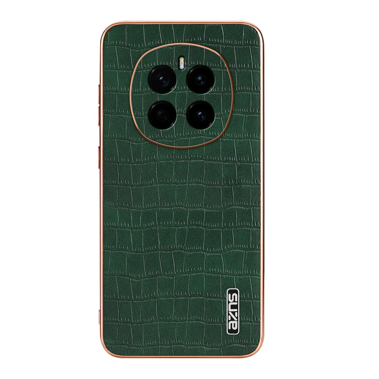 Honor Magic7 Luxury Case - Electroplated Frame, Crocodile Texture Leather, Full Coverage Protection, Anti-Fingerprint & Shockproof