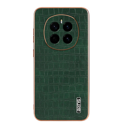 Honor Magic7 Luxury Case - Electroplated Frame, Crocodile Texture Leather, Full Coverage Protection, Anti-Fingerprint & Shockproof