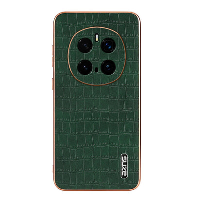 Honor Magic7 Pro Luxury Case - Electroplated Frame, Crocodile Texture Leather, Full Coverage Protection, Anti-Fingerprint & Shockproof