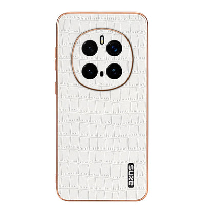 Honor Magic7 Pro Luxury Case - Electroplated Frame, Crocodile Texture Leather, Full Coverage Protection, Anti-Fingerprint & Shockproof