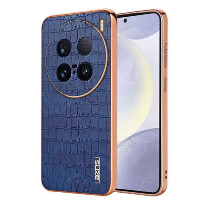vivo X100 Ultra Luxury Case - Electroplated Frame, Crocodile Texture Leather, Full Coverage Protection, Anti-Fingerprint & Shockproof
