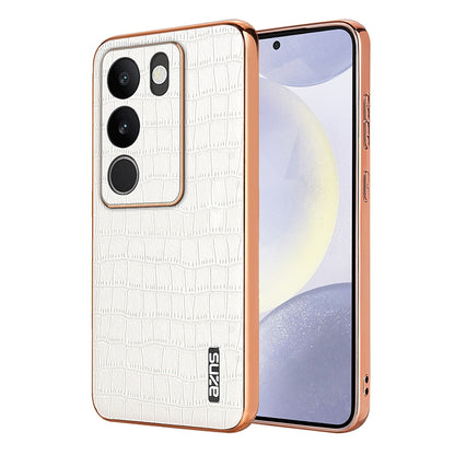 vivo S17t Luxury Case - Electroplated Frame, Crocodile Texture Leather, Full Coverage Protection, Anti-Fingerprint & Shockproof