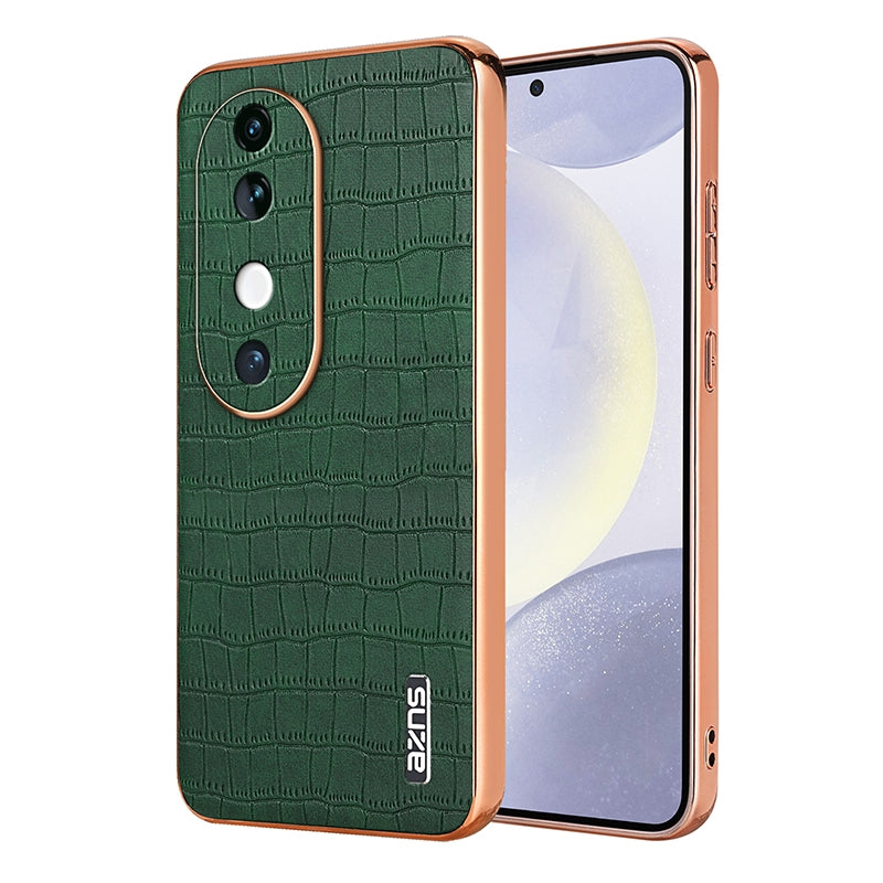 vivo S19 Luxury Case - Electroplated Frame, Crocodile Texture Leather, Full Coverage Protection, Anti-Fingerprint & Shockproof
