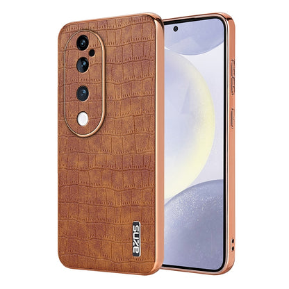 vivo S19 Pro Luxury Case - Electroplated Frame, Crocodile Texture Leather, Full Coverage Protection, Anti-Fingerprint & Shockproof