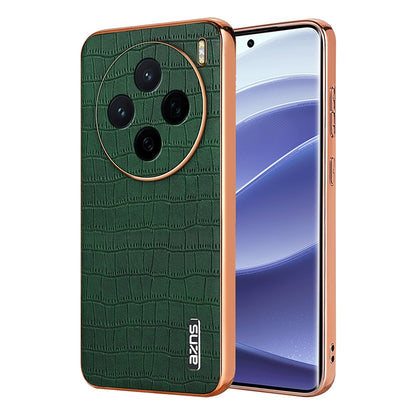vivo X200 Luxury Case - Electroplated Frame, Crocodile Texture Leather, Full Coverage Protection, Anti-Fingerprint & Shockproof