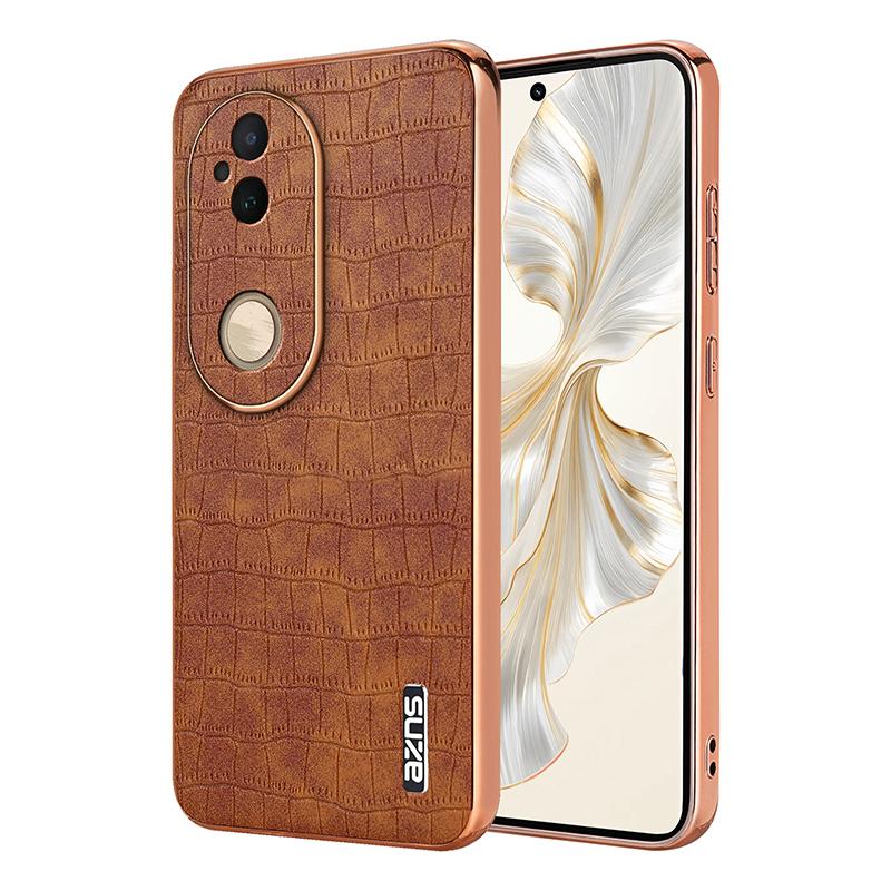 vivo S20 Luxury Case - Electroplated Frame, Crocodile Texture Leather, Full Coverage Protection, Anti-Fingerprint & Shockproof