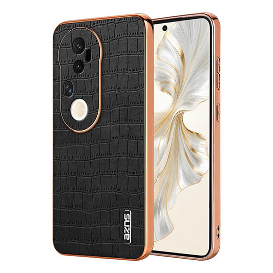 vivo S20 Pro Luxury Case - Electroplated Frame, Crocodile Texture Leather, Full Coverage Protection, Anti-Fingerprint & Shockproof