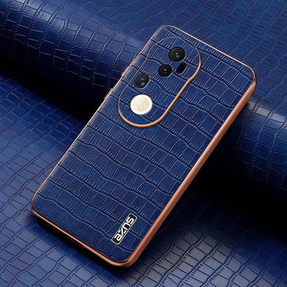 vivo S20 Pro Luxury Case - Electroplated Frame, Crocodile Texture Leather, Full Coverage Protection, Anti-Fingerprint & Shockproof