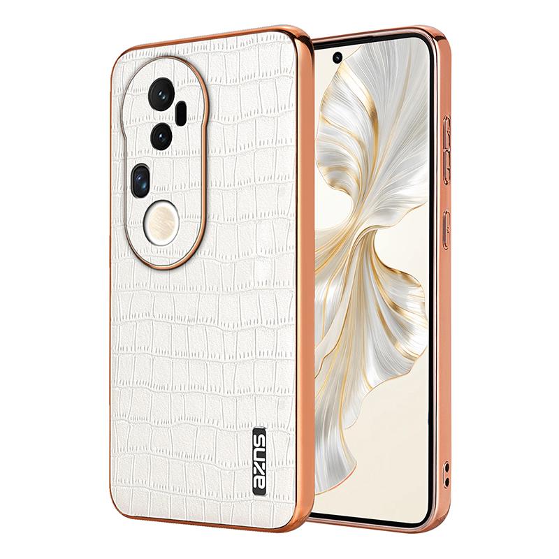 vivo S20 Pro Luxury Case - Electroplated Frame, Crocodile Texture Leather, Full Coverage Protection, Anti-Fingerprint & Shockproof