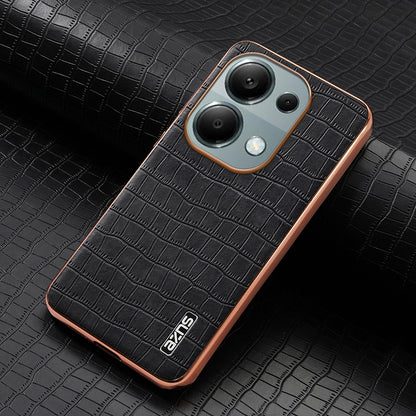 Redmi Note 13 Pro 4G Luxury Case - Electroplated Frame, Crocodile Texture Leather, Full Coverage Protection, Anti-Fingerprint & Shockproof