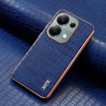 Redmi Note 13 Pro 4G Luxury Case - Electroplated Frame, Crocodile Texture Leather, Full Coverage Protection, Anti-Fingerprint & Shockproof