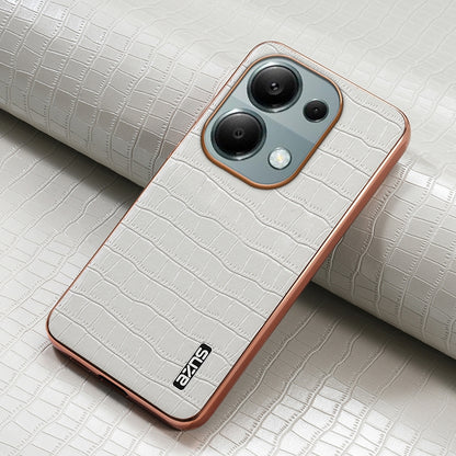 Redmi Note 13 Pro 4G Luxury Case - Electroplated Frame, Crocodile Texture Leather, Full Coverage Protection, Anti-Fingerprint & Shockproof