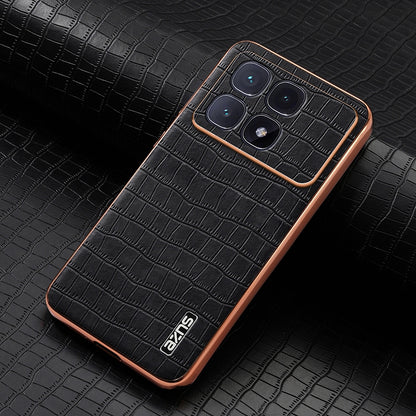 Redmi K70 Ultra Luxury Case - Electroplated Frame, Crocodile Texture Leather, Full Coverage Protection, Anti-Fingerprint & Shockproof