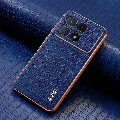 Redmi K70 Ultra Luxury Case - Electroplated Frame, Crocodile Texture Leather, Full Coverage Protection, Anti-Fingerprint & Shockproof