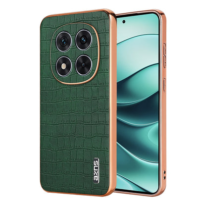 Redmi Note 14 Pro+ 5G Luxury Case - Electroplated Frame, Crocodile Texture Leather, Full Coverage Protection, Anti-Fingerprint & Shockproof