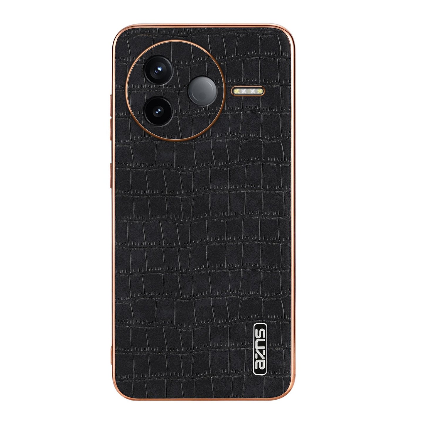 Redmi K80 Luxury Case - Electroplated Frame, Crocodile Texture Leather, Full Coverage Protection, Anti-Fingerprint & Shockproof