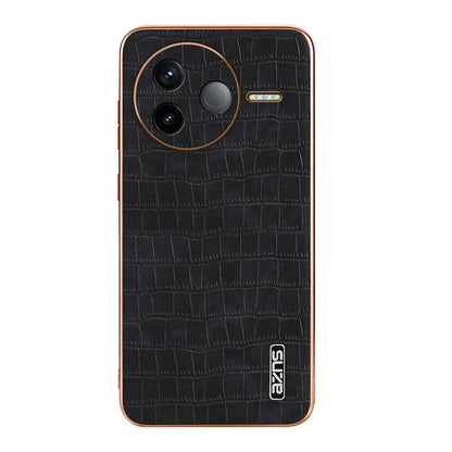 Redmi K80 Luxury Case - Electroplated Frame, Crocodile Texture Leather, Full Coverage Protection, Anti-Fingerprint & Shockproof