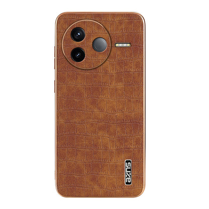 Redmi K80 Luxury Case - Electroplated Frame, Crocodile Texture Leather, Full Coverage Protection, Anti-Fingerprint & Shockproof