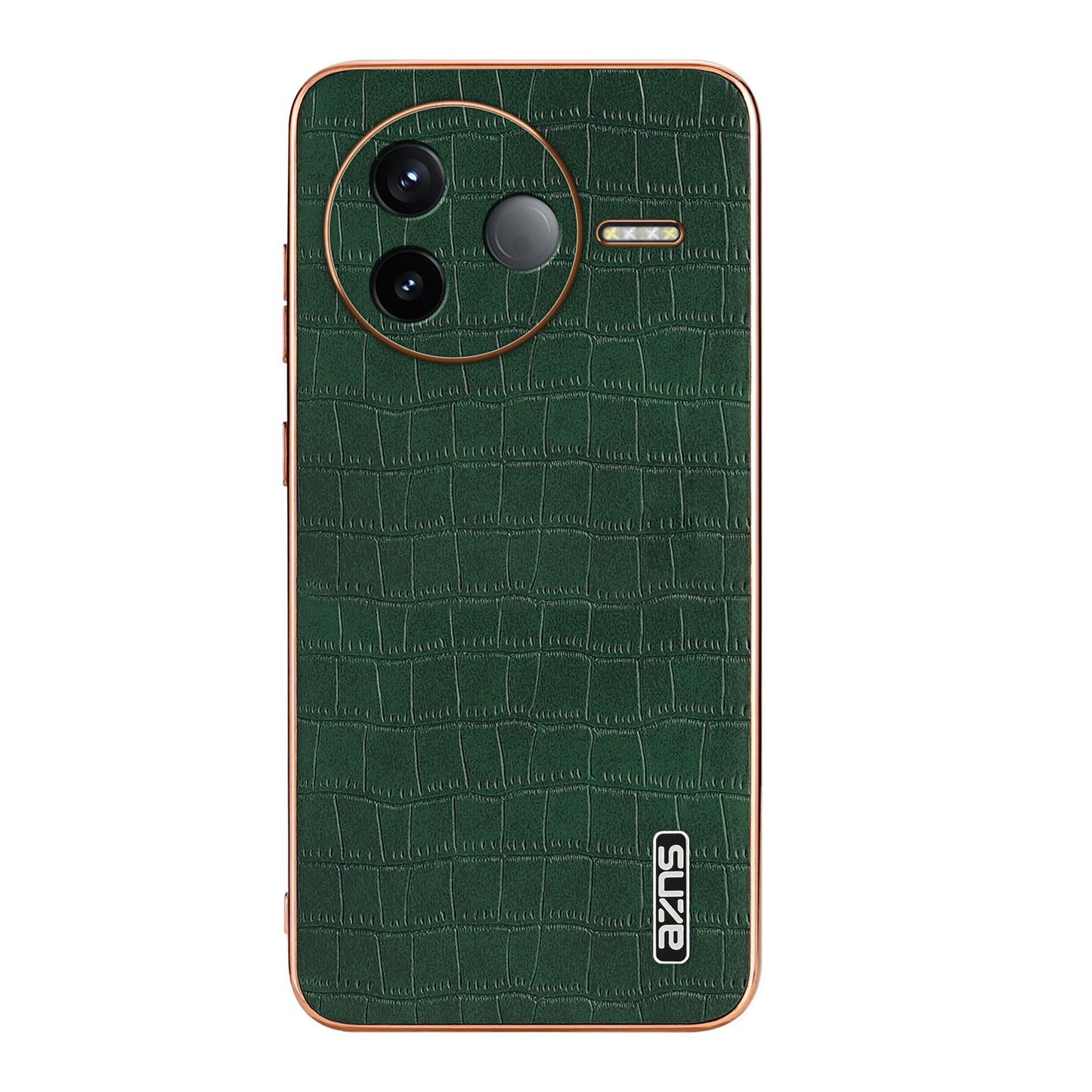 Redmi K80 Luxury Case - Electroplated Frame, Crocodile Texture Leather, Full Coverage Protection, Anti-Fingerprint & Shockproof