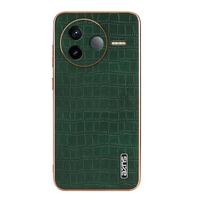 Redmi K80 Luxury Case - Electroplated Frame, Crocodile Texture Leather, Full Coverage Protection, Anti-Fingerprint & Shockproof