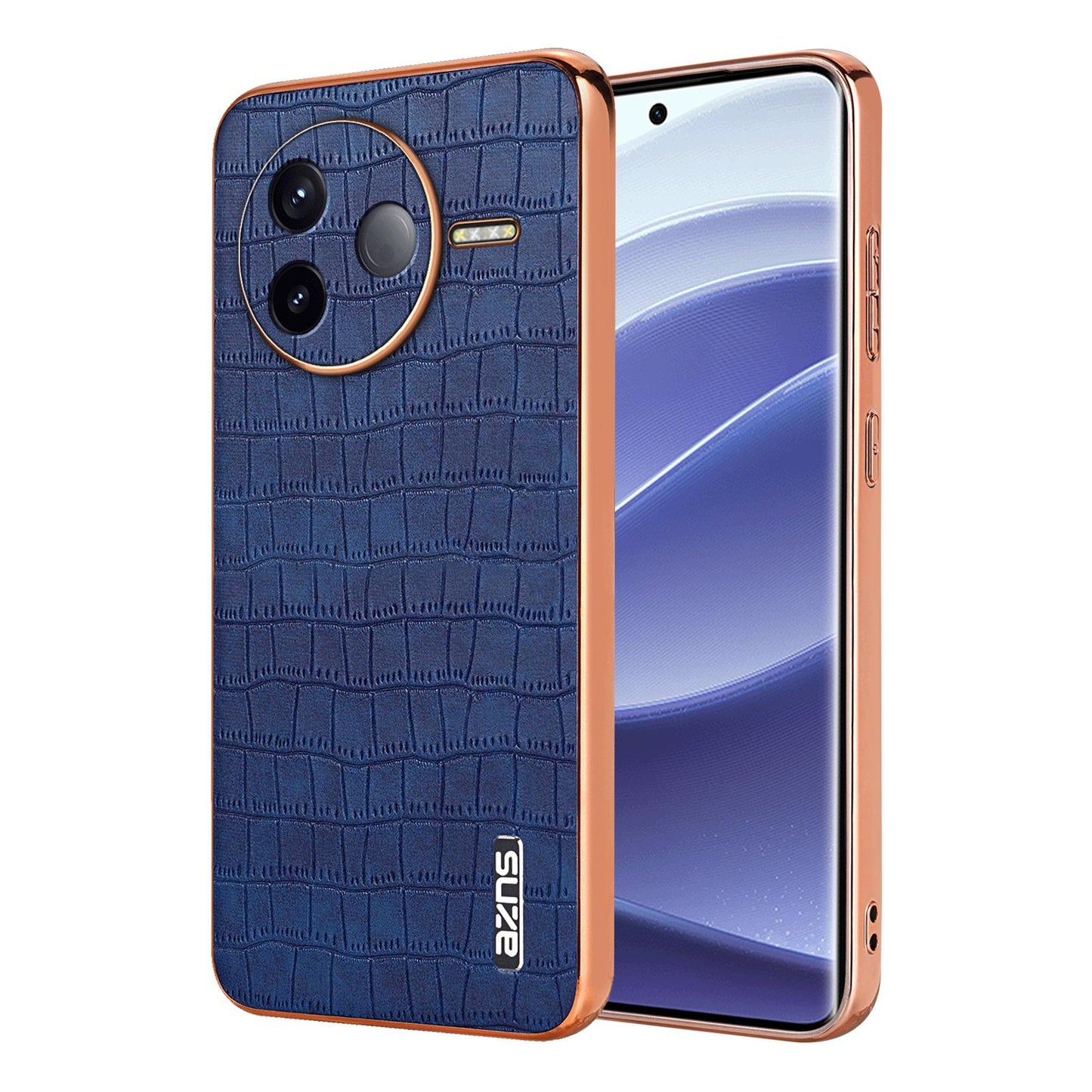Redmi K80 Luxury Case - Electroplated Frame, Crocodile Texture Leather, Full Coverage Protection, Anti-Fingerprint & Shockproof
